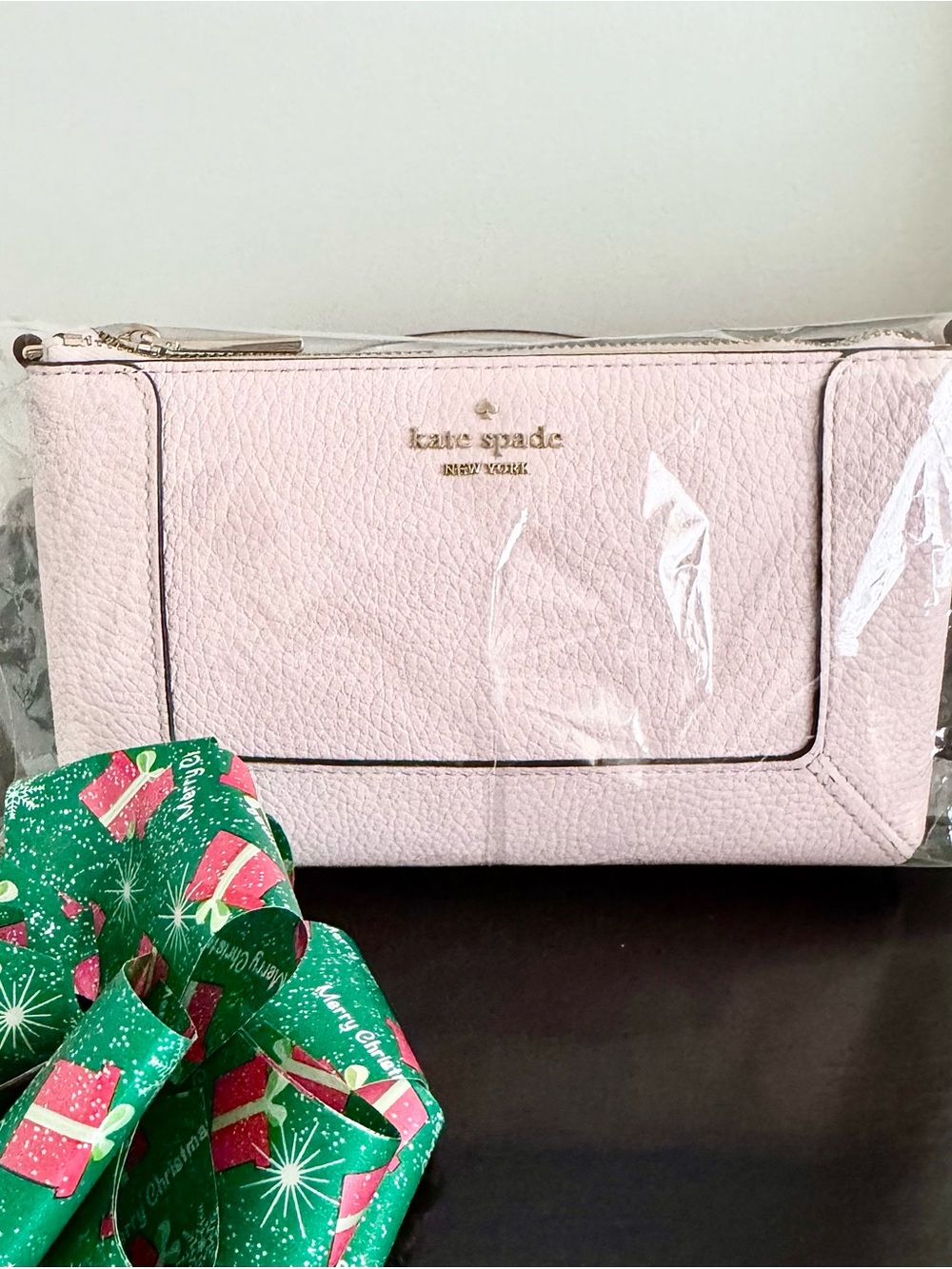 NWOT Kate Spade Lena Double Compartment Small Shoulder Bag Pink Pebble Leather - Picture 2 of 11